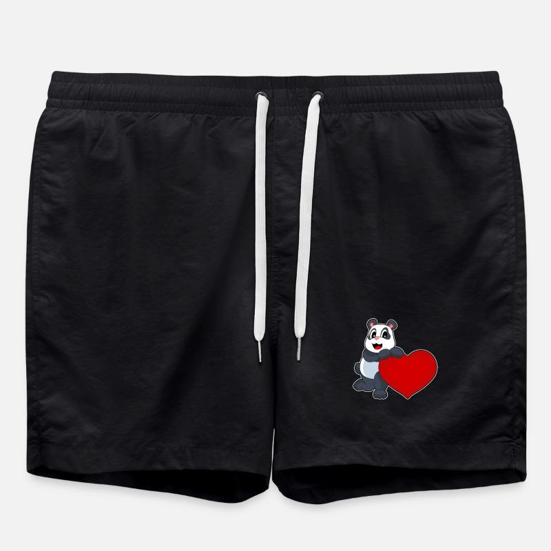 Cœur de panda - Short de bain - noir