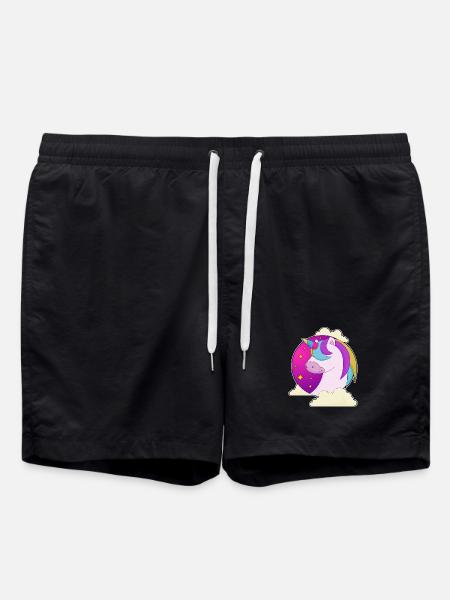 Unicorn Clouds - Swim Trunks - black