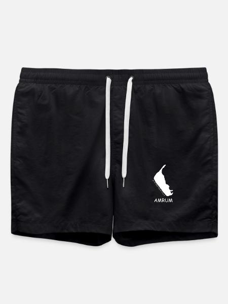 Amrum Koordinaten - Badeshorts - Schwarz