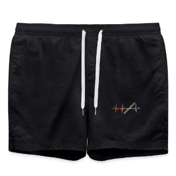 Ligne d’impulsion de flûte vintage - Short de bain - noir - Devant - AI Model Male 185 light (185cm)