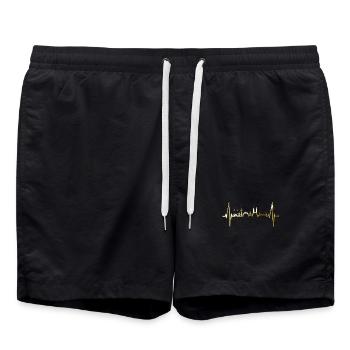 Brême Skyline Brême Heartbeat Fan Heart Love - Short de bain - noir - Devant - AI Model Male 185 light (185cm)