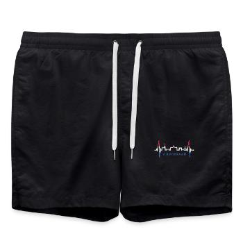 Amsterdam Skyline Pays-Bas Heartbeat Holland - Short de bain - noir - Devant - AI Model Male 185 light (185cm)