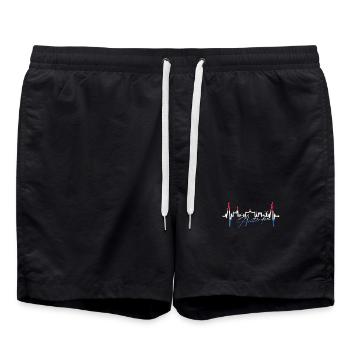 Amsterdam Skyline Pays-Bas Heartbeat Holland - Short de bain - noir - Devant - AI Model Male 185 light (185cm)