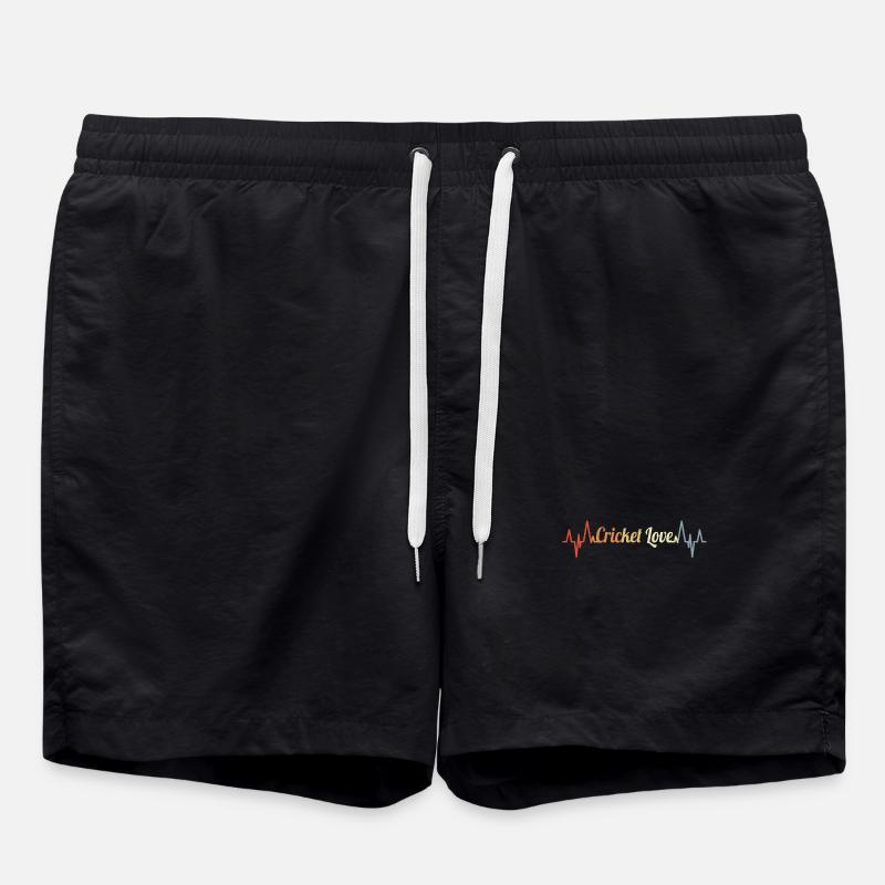 Cricket Love Heart Palpitations - Swim Trunks - black