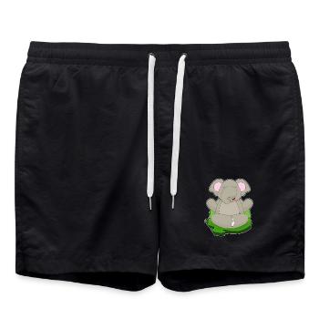 Elephant Yoga Fitness Méditation - Short de bain - noir - Devant - AI Model Male 185 light (185cm)