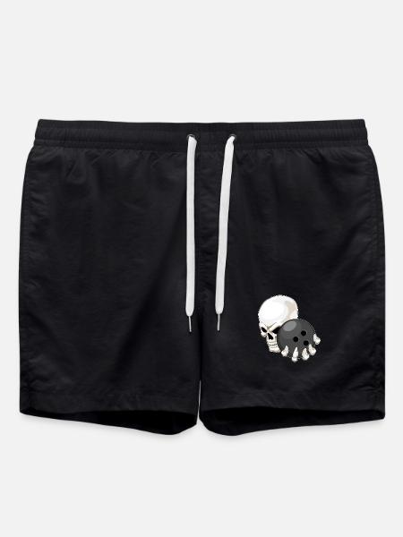 Skull Bowling Bowling Ball - Swim Trunks - black