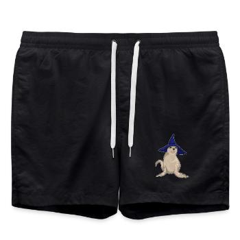 Seal Witch Hat - Swim Trunks - black - Front - AI Model Male 185 light (185cm)