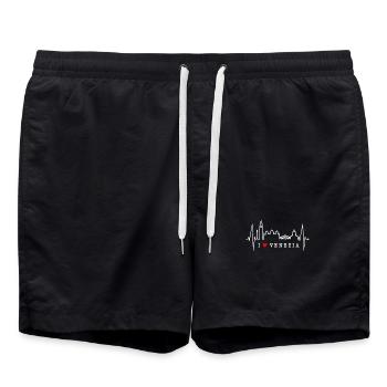 Venice Skyline Heartbeat Italie J’aime Venezia - Short de bain - noir - Devant - AI Model Male 185 light (185cm)