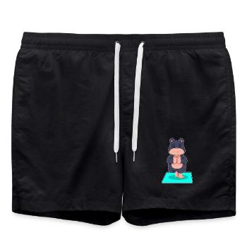 Mole Yoga Fitness Méditation - Short de bain - noir - Devant - AI Model Male 185 light (185cm)