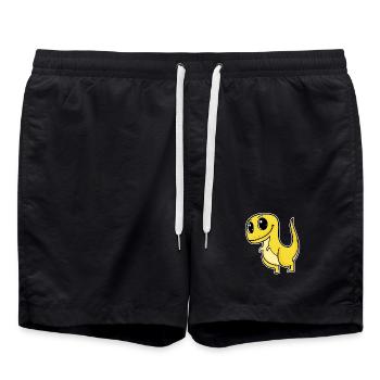 Motif de dinosaure - Short de bain - noir - Devant - AI Model Male 185 light (185cm)