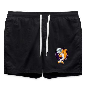 Dauphin Astronaute Espace - Short de bain - noir - Devant - AI Model Male 185 light (185cm)