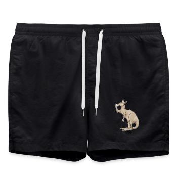 Känguru Kaffee Tasse - Badeshorts - Schwarz - Vorne - AI Model Male 185 light (185cm)