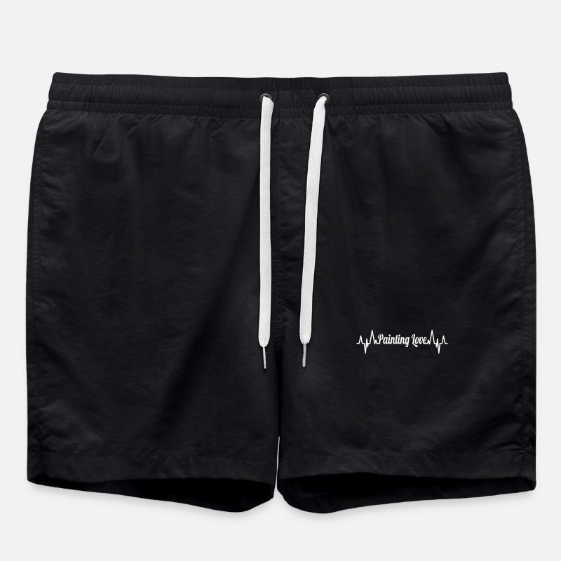 Painter Heartbeat - Swim Trunks - black