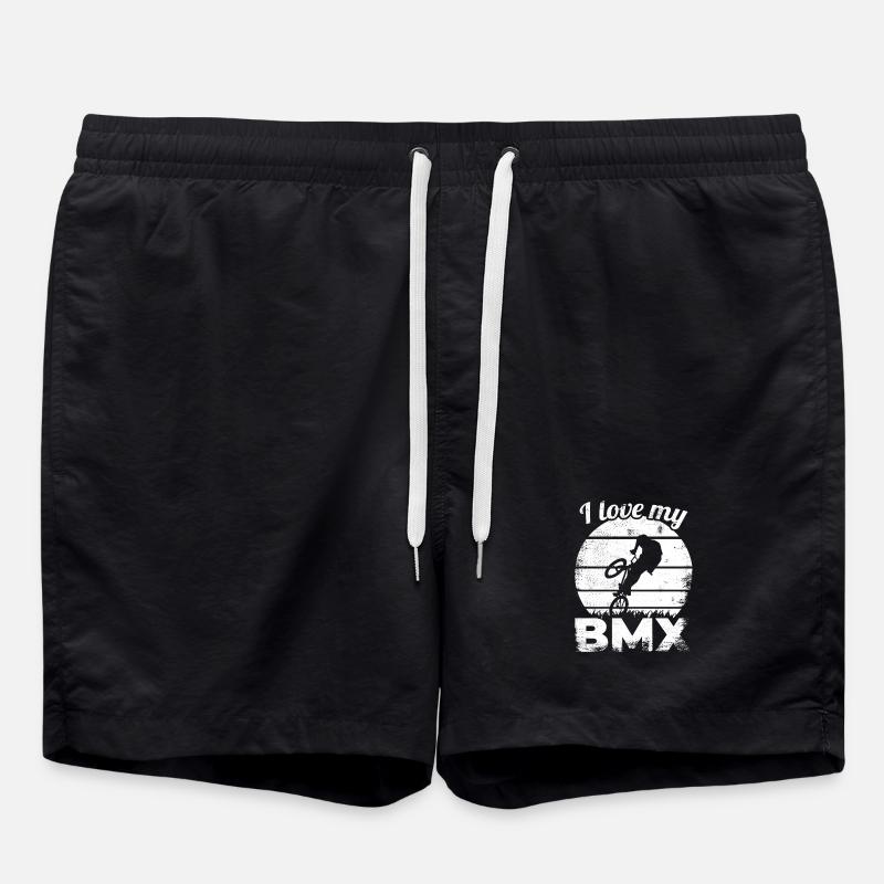 BMX Fahrer Spruch - Badeshorts - Schwarz