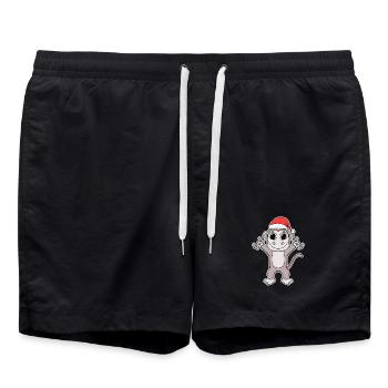 Affe Gym Sport Sportlich Weihnachten - Badeshorts - Schwarz - Vorne - AI Model Male 185 light (185cm)