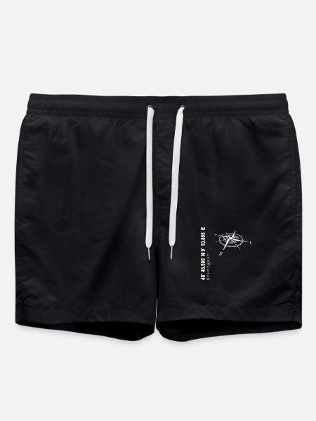 Koordinaten Stuttgart - Badeshorts - Schwarz