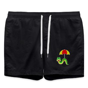 Snake Umbrella - Swim Trunks - black - Front - AI Model Male 185 light (185cm)