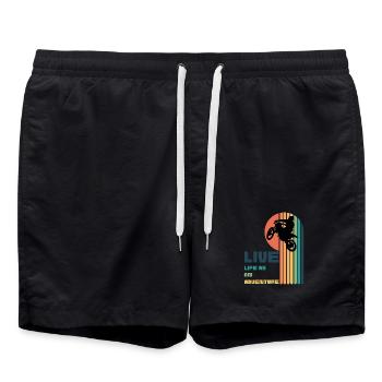 Living Life as an Adventure - Moto Cross - Swim Trunks - black - Front - AI Model Male 185 light (185cm)