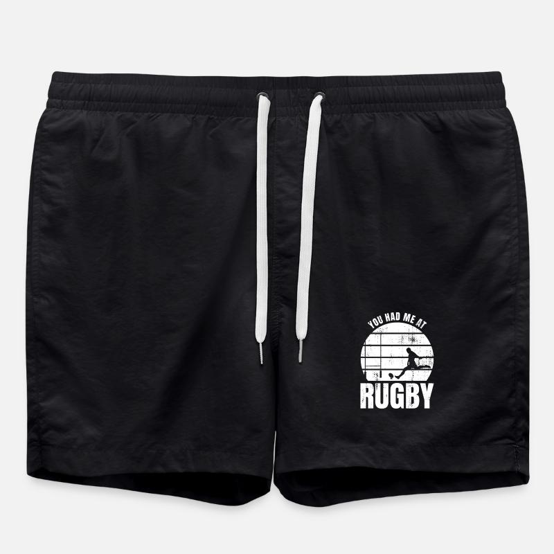 Tu m’as eu au rugby - Short de bain - noir