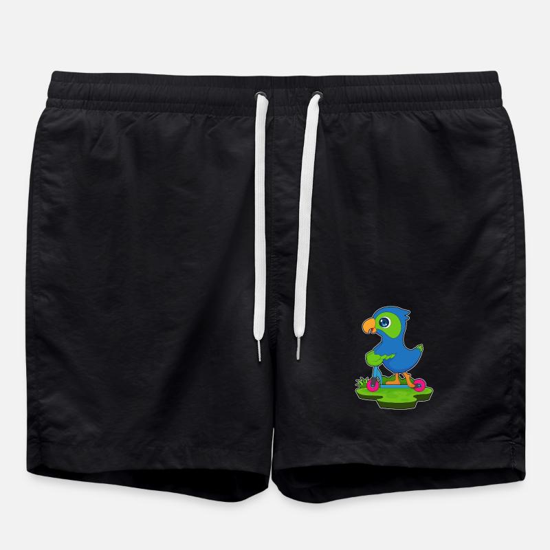 Papagei Roller - Badeshorts - Schwarz