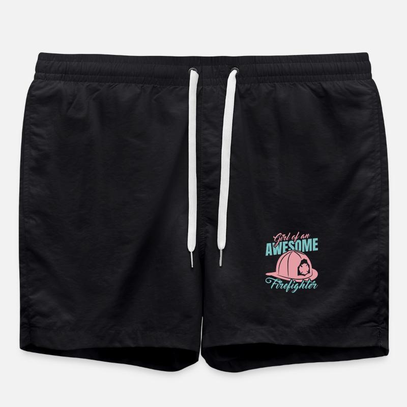 Mädchen eines tollen Feuerwehrmannes - Badeshorts - Schwarz