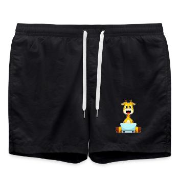 Ordinateur portable girafe - Short de bain - noir - Devant - AI Model Male 185 light (185cm)