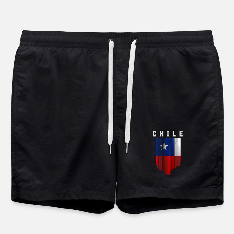 Drapeau du Chili, fierté chilienne - Short de bain - noir