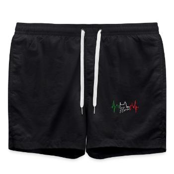 Florence Skyline Italy Heartbeat I Love Firenze - Swim Trunks - black - Front - AI Model Male 185 light (185cm)