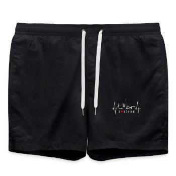 Zurich Skyline Heartbeat Suisse Amour Amour Zurich - Short de bain - noir - Devant - AI Model Male 185 light (185cm)