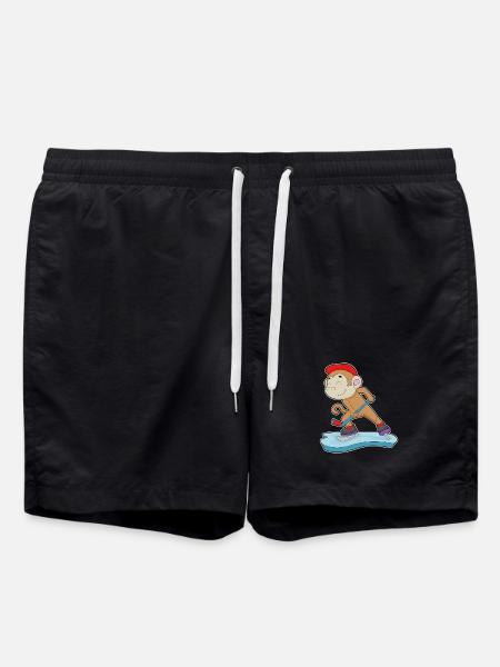 Affe Eishockey Eishockeyschläger - Short de bain - noir