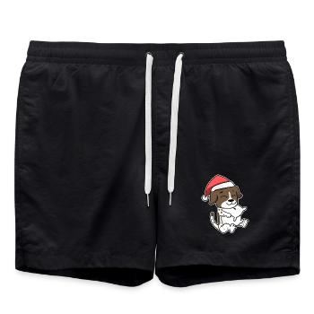 Chien allemand à poil court Animal Noël - Short de bain - noir - Devant - AI Model Male 185 light (185cm)