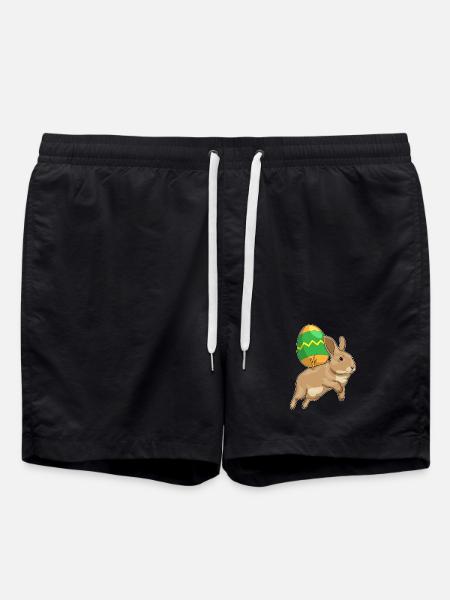 Bunny Easter Riding - Swim Trunks - black