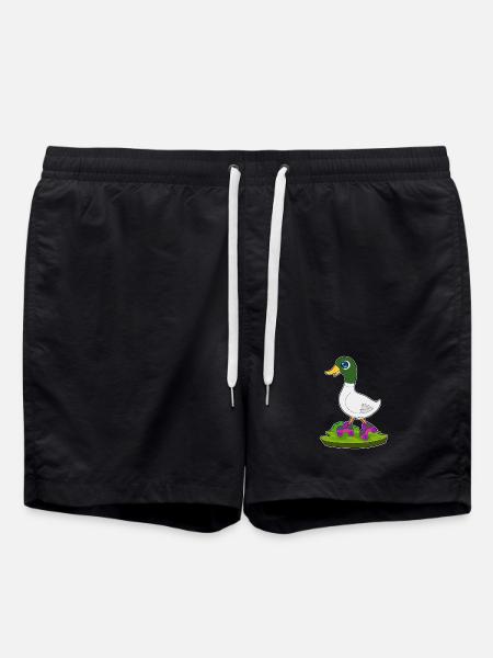 Duck Roller Skating Roller Skates - Swim Trunks - black