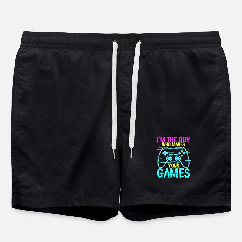 Game Programmer Saying - Swim Trunks - black