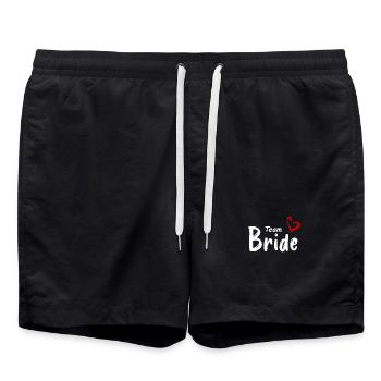 Team Bride - Badeshorts - Schwarz - Vorne - AI Model Male 185 light (185cm)