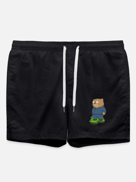 Bear Groom Suit Wedding - Swim Trunks - black
