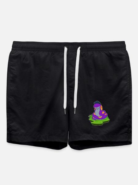 Snake Hat - Swim Trunks - black
