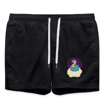 Snake Clouds - Swim Trunks - black - Front - AI Model Male 185 light (185cm)