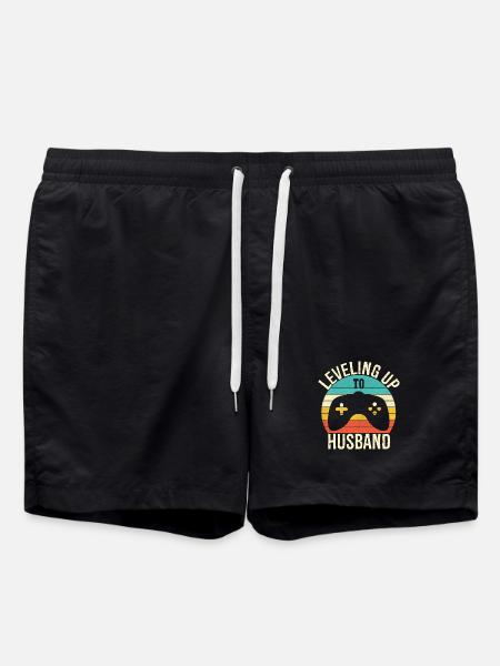 Leveling up to husband - Swim Trunks - black