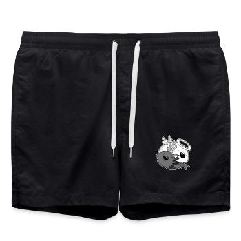 Ying Yan Animal Motif Axolotl - Short de bain - noir - Devant - AI Model Male 185 light (185cm)