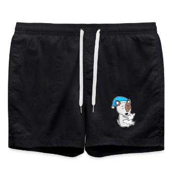 Bull Terrier Sleeping Fatigue Dog Dog Breed - Swim Trunks - black - Front - AI Model Male 185 light (185cm)