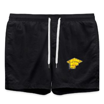 Studies Graduation Graduation Cap - Swim Trunks - black - Front - AI Model Male 185 light (185cm)