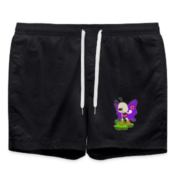 Butterfly Lollipop - Swim Trunks - black - Front - AI Model Male 185 light (185cm)
