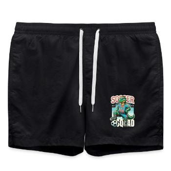 Dino Fußballer – Équipe de soccer - Short de bain - noir - Devant - AI Model Male 185 light (185cm)