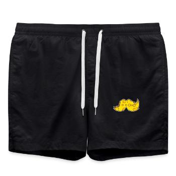 Moustache Moustache Barbe Fromage - Short de bain - noir - Devant - AI Model Male 185 light (185cm)