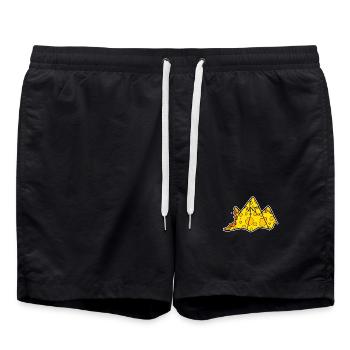 Mountain Mountains Mountain Peaks Peaks Cheese - Swim Trunks - black - Front - AI Model Male 185 light (185cm)