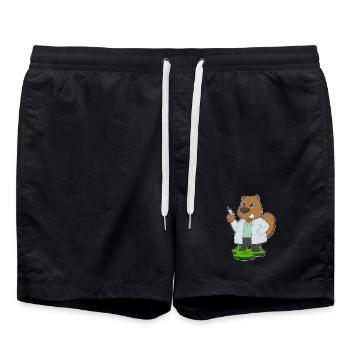 Routine d’infirmière chez Beaver Doctor - Short de bain - noir - Devant - AI Model Male 185 light (185cm)