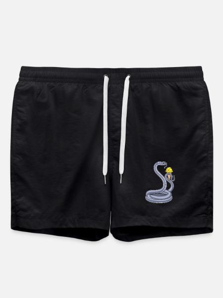 Crème glacée gaufrée serpent - Short de bain - noir