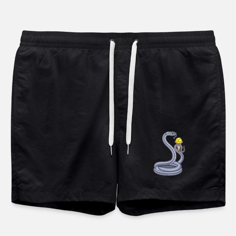 Schlange Waffeleis - Badeshorts - Schwarz