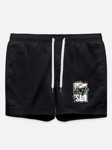 S51 - Grün - Badeshorts - Schwarz